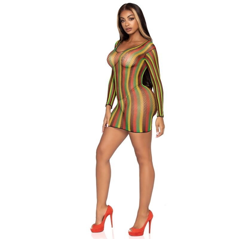LEG AVENUE – RASTA MINI DRESS ONE SIZE