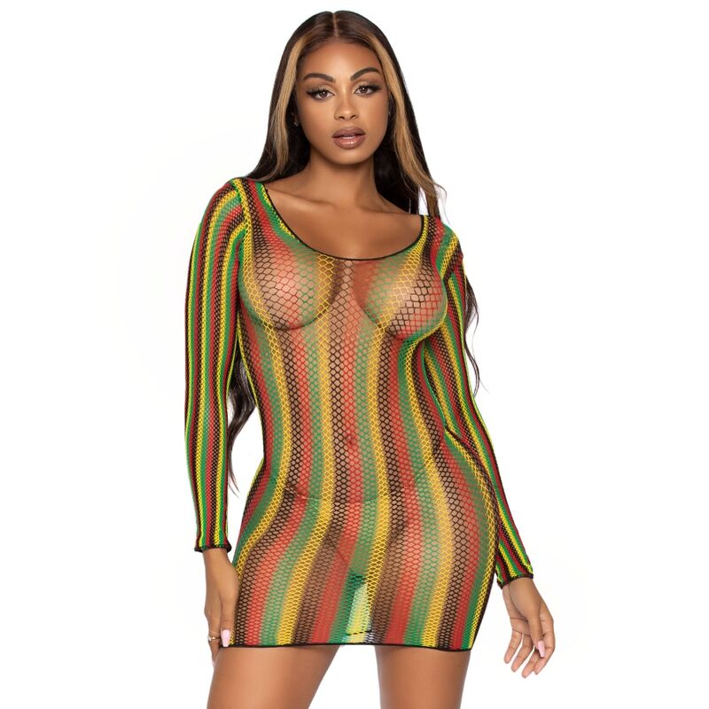 LEG AVENUE – RASTA MINI DRESS ONE SIZE