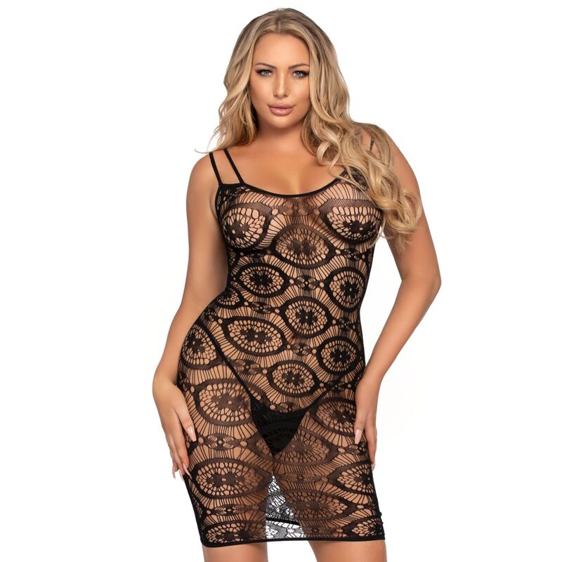 LEG AVENUE – DAISY CROCHET MINI DRESS ONE SIZE