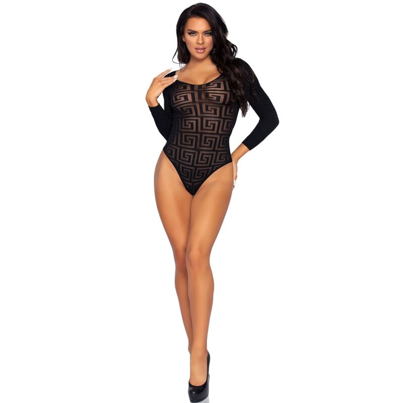 LEG AVENUE – MOSAIC SNAP CROTH BODYSUIT ONE SIZE