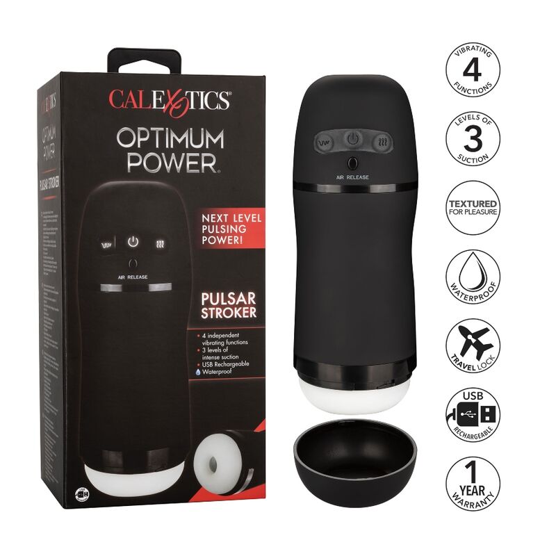 CALEXOTICS – OPTIMUM POWER MASTURBATOR WITH VIBRATION AND STIMULATING WAVES