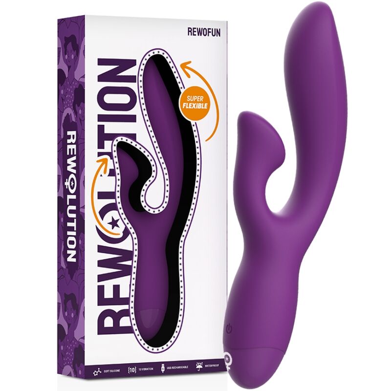 REWOLUTION – REWOFUN FLEXIBLE VIBRATOR WITH RABBIT