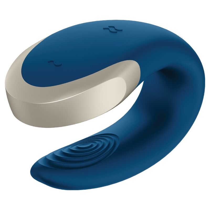 SATISFYER – DOUBLE LOVE LUXURY PARTNER VIBRATOR BLUE