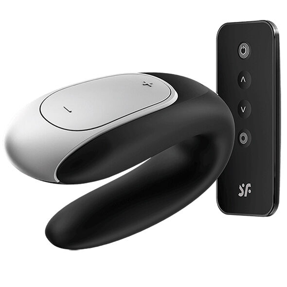 SATISFYER – DOUBLE FUN PARTNER VIBRATOR BLACK