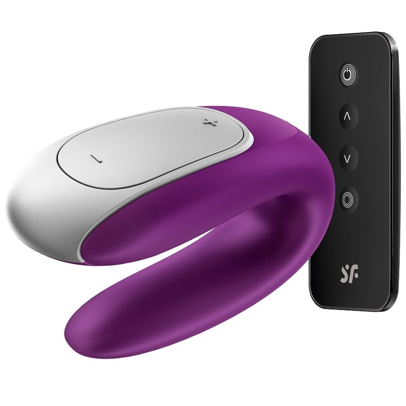 SATISFYER – DOUBLE FUN PARTNER VIBRATOR PURPLE