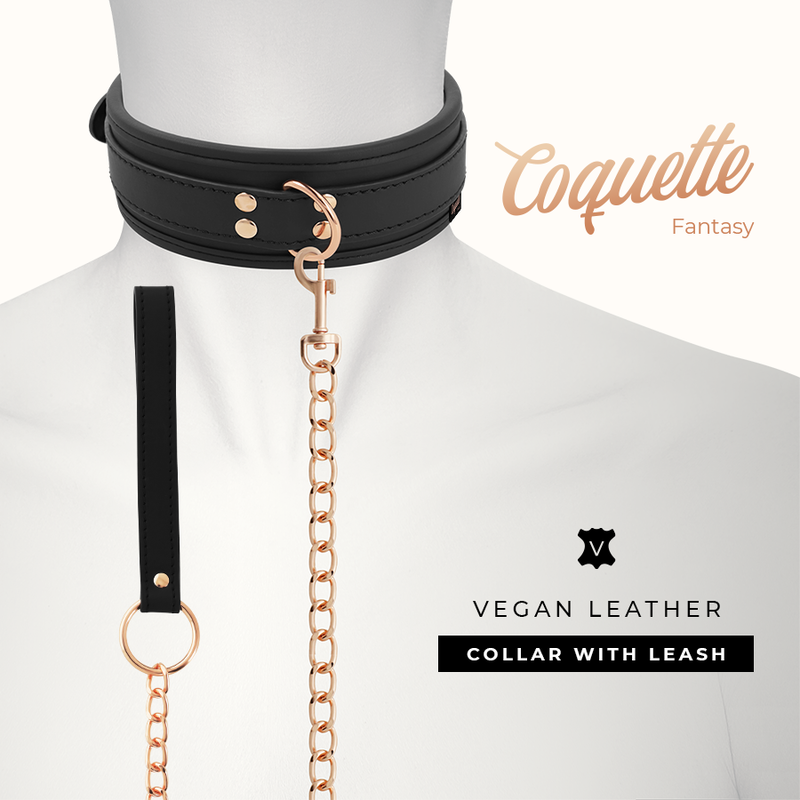 COQUETTE CHIC DESIRE – FANTASY VEGAN LEATHER COLLAR WITH NEOPRENE LINING