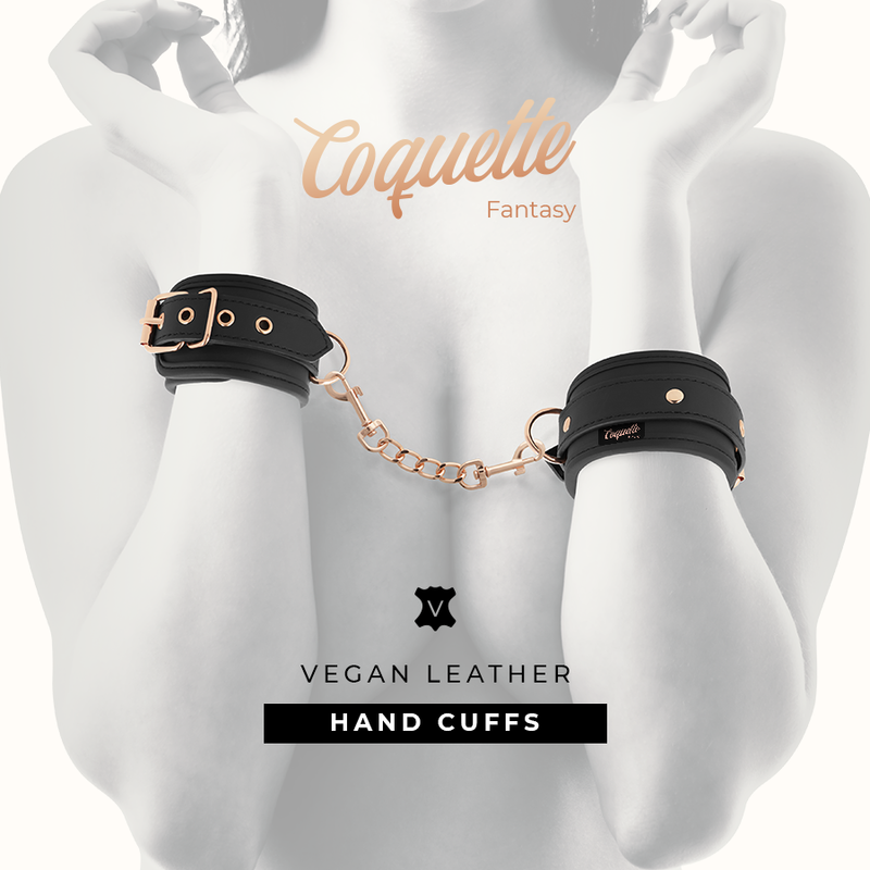 COQUETTE CHIC DESIRE – FANTASY VEGAN LEATHER HANDCUFFS