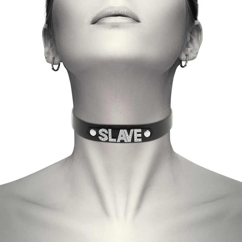 COQUETTE CHIC DESIRE – SLAVE VEGAN LEATHER CHOKER