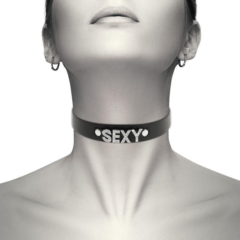 COQUETTE CHIC DESIRE – SEXY VEGAN LEATHER CHOKER