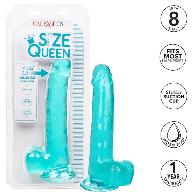 CALEXOTICS – SIZE QUEEN DILDO BLUE 20.3 CM