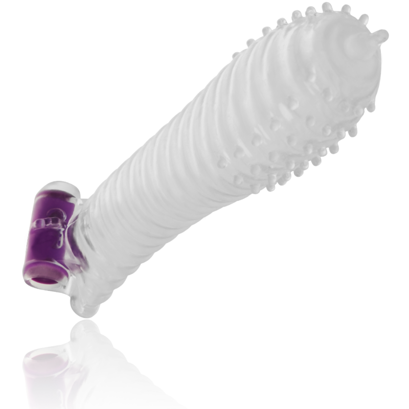 OHMAMA – TEXTURED PENIS SHEATH WITH VIBRATING BULLET