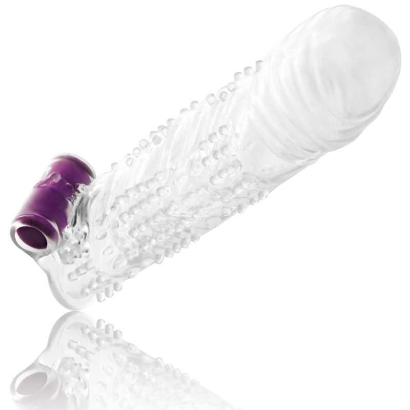 OHMAMA – TEXTURED PENIS SHEATH WITH VIBRATING BULLET