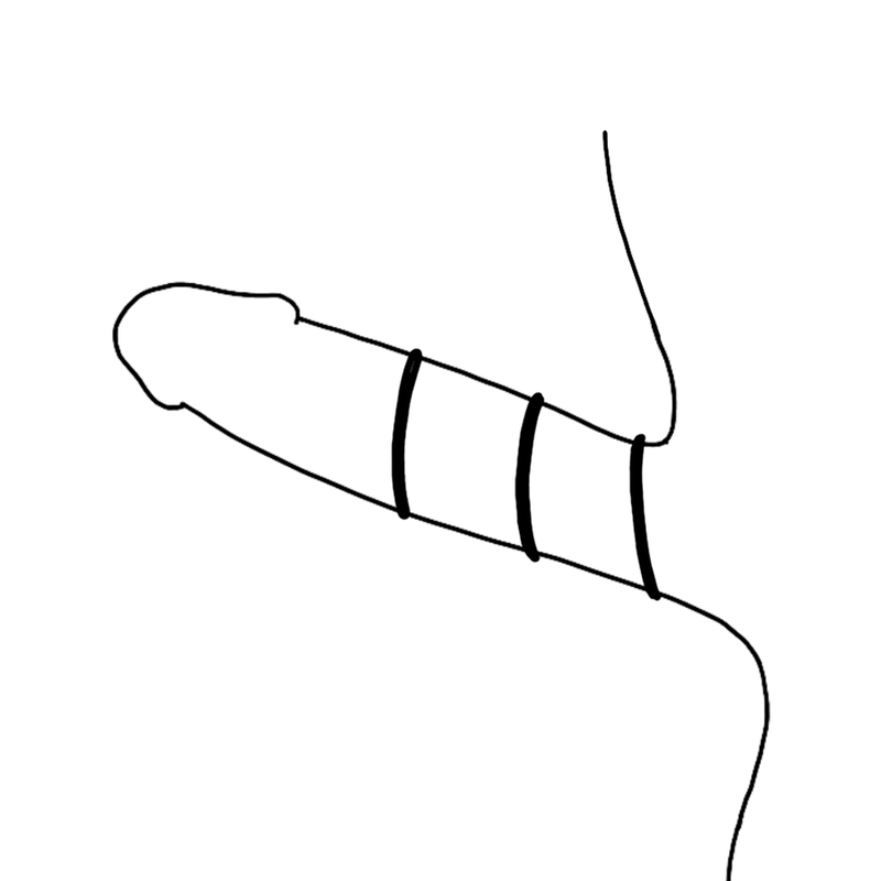 OHMAMA – SET OF 3 BLACK SILICONE RINGS