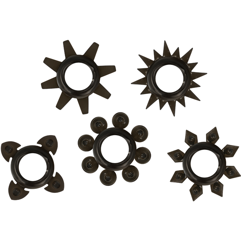 OHMAMA – SET OF 5 SILICONE TESTICLE AND PENIS RINGS