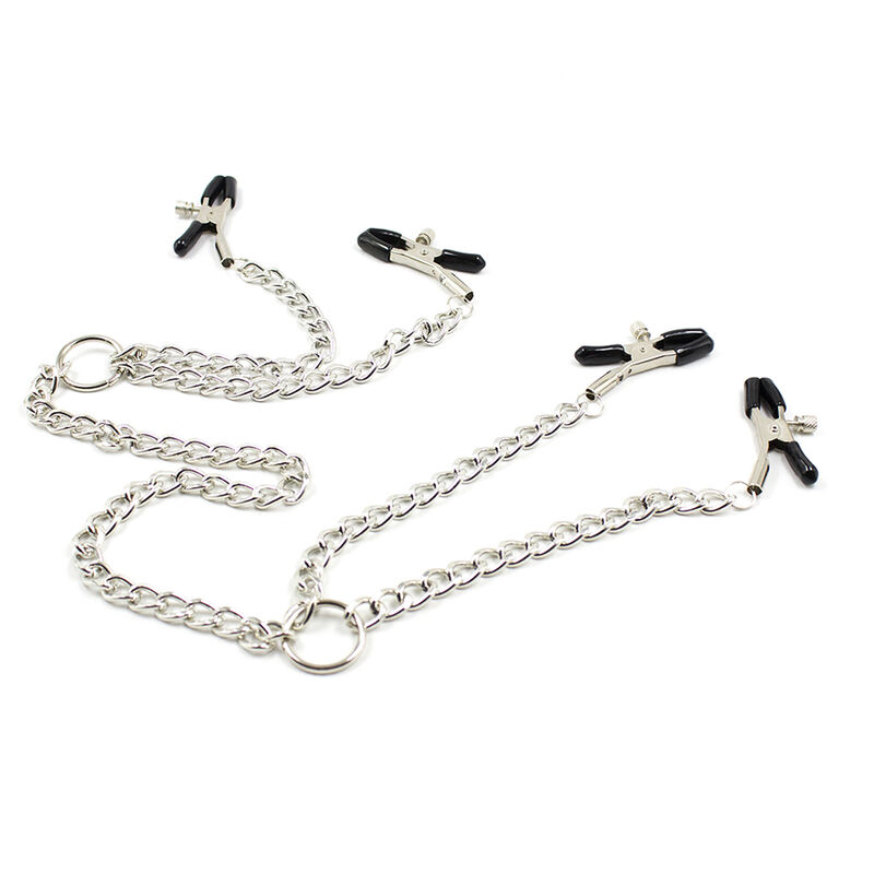 OHMAMA FETISH – 4 NIPPLE Clamps WITH CHAINS