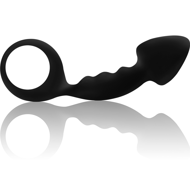 OHMAMA – RIBBED ANAL PLUG WITH RING