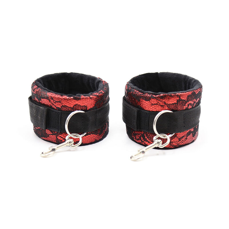 OHMAMA FETISH – VELVET HANDCUFFS WITH NYLON TAPE
