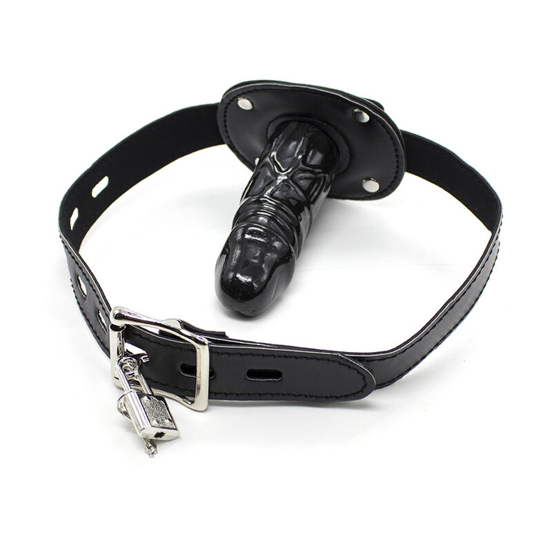 OHMAMA FETISH – TPE PENIS GAG WITH PADLOCK L