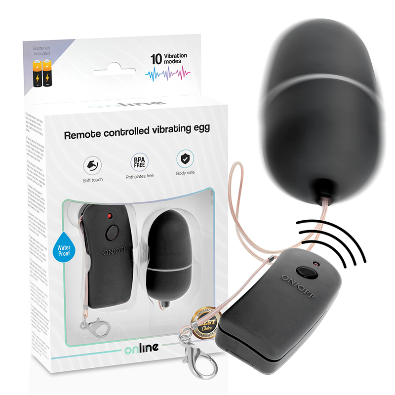 ONLINE – REMOTE CONTROLLED VIBRATING EGG BLACK