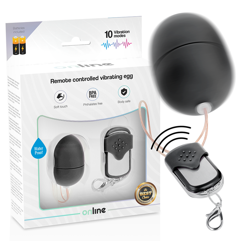 ONLINE – REMOTE CONTROL VIBRATING EGG S BLACK