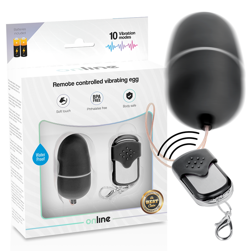 ONLINE – REMOTE CONTROL VIBRATING EGG M BLACK