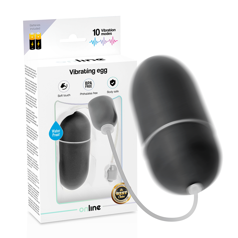 ONLINE – WATERPROOF VIBRATING EGG BLACK