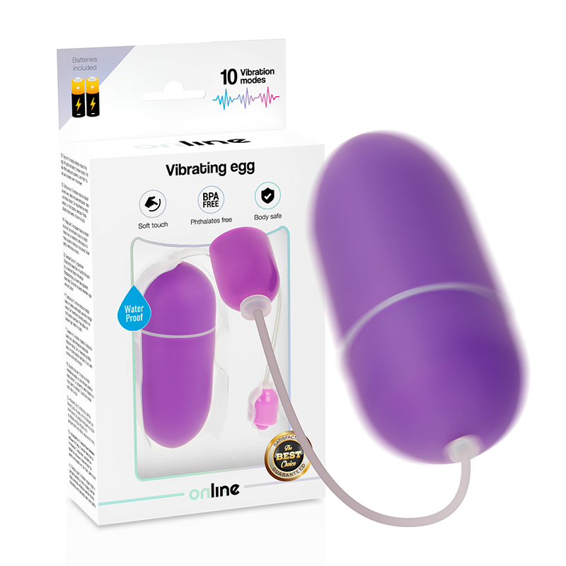 ONLINE – WATERPROOF VIBRATING EGG PURPLE