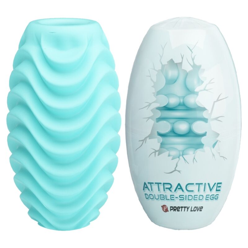 PRETTY LOVE – TURQUOISE DOUBLE SIDED MASTURBATOR EGG