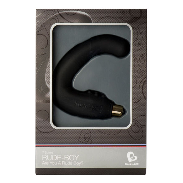 ROCKS-OFF – RUDE-BOY MALE G-SPOT MASSAGER 7 V BLACK