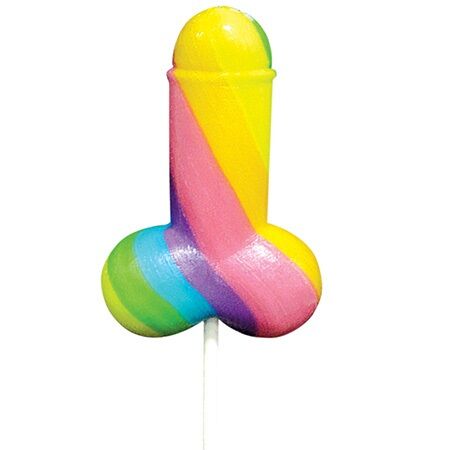 PRIDE – SPENCER  FLEETWOOD RAINBOW COCK LGBT LOLLIPOP