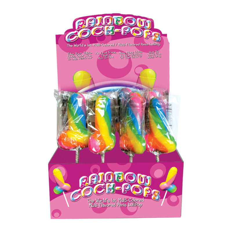PRIDE – SPENCER  FLEETWOOD RAINBOW COCK LGBT LOLLIPOP