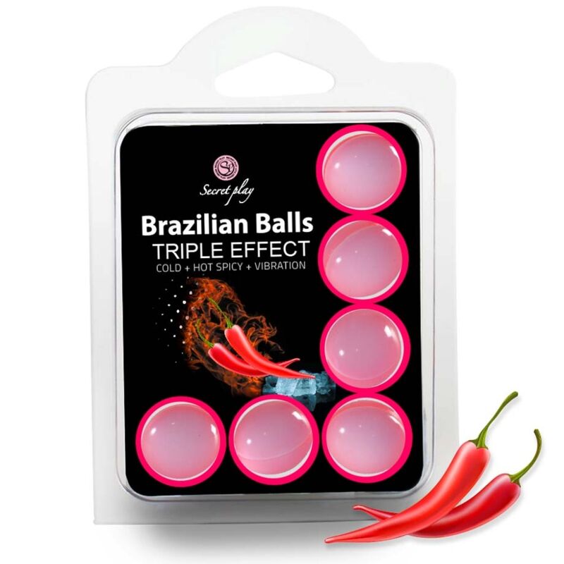 SECRETPLAY – SET 6 BRAZILIAN BALLS TRIPLE EFFECT