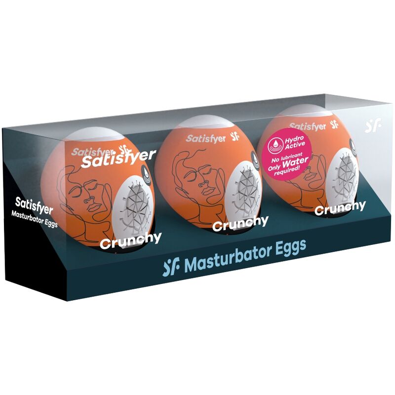 SATISFYER – 3 MASTURBATOR EGGS CRUNCHY