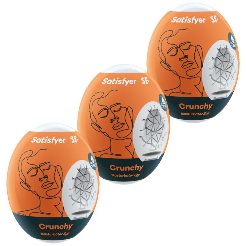SATISFYER – 3 MASTURBATOR EGGS CRUNCHY