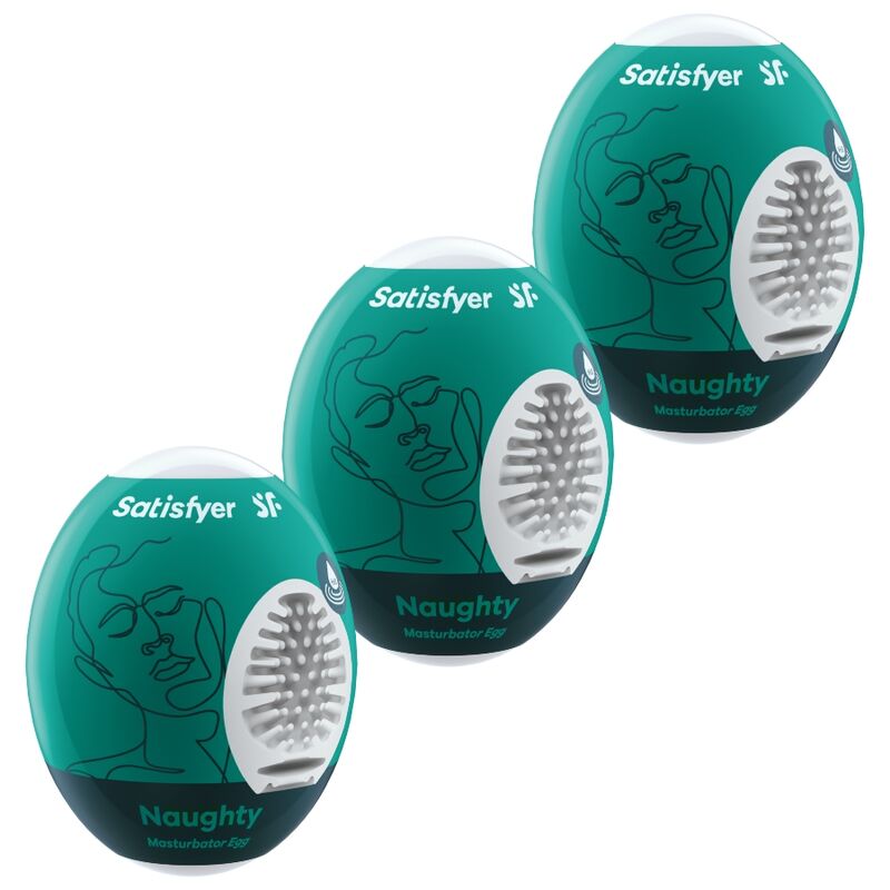 SATISFYER – 3 MASTURBATOR EGGS NAUGHTY