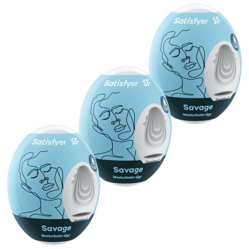 SATISFYER – 3 MASTURBATOR EGGS SAVAGE