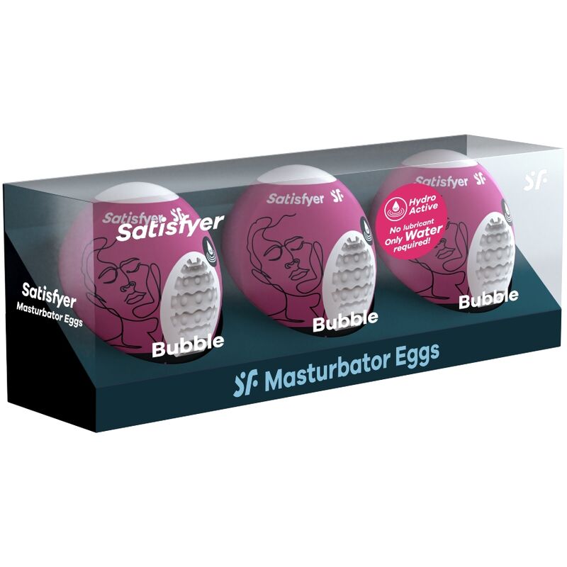 SATISFYER – 3 MASTURBATOR EGGS BUBBLE