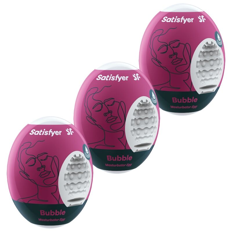 SATISFYER – 3 MASTURBATOR EGGS BUBBLE