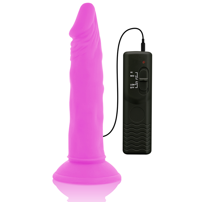 DIVERSIA - FLEXIBLE VIBRATING DILDO PURPLE 23 CM -O- 4.3 CM - Image 4