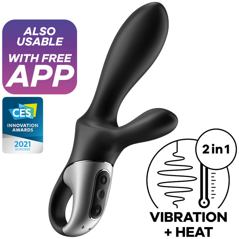 SATISFYER – HEAT CLIMAX+ ANAL VIBRATOR APP BLACK