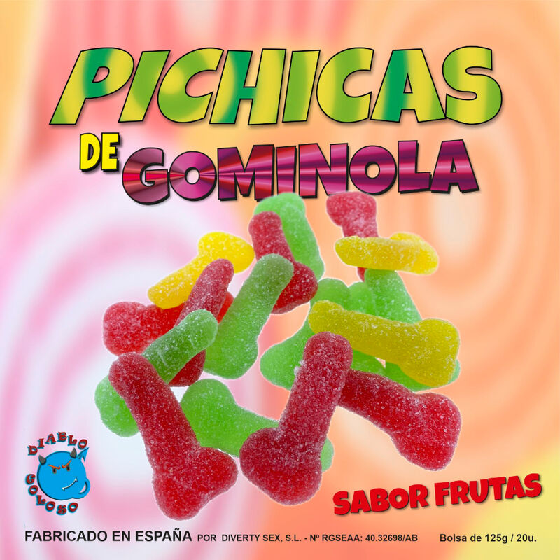 DIABLO GOLOSO – FRUIT GUMMINOL PICHITAS WITH SUGAR