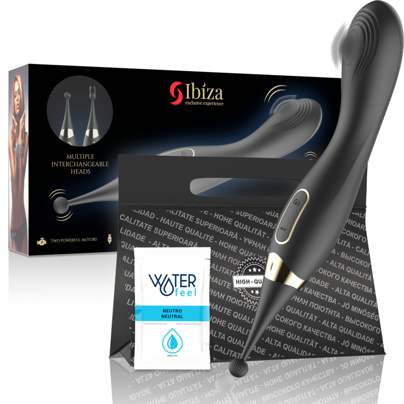 IBIZA – INTERCHANGEABLE CLITORAL STIMULATOR AND PULSATION G SPOT VIBRATOR