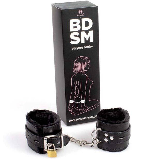 SECRETPLAY – BLACK BONDAGE HANDCUFFS BDSM COLLECTION