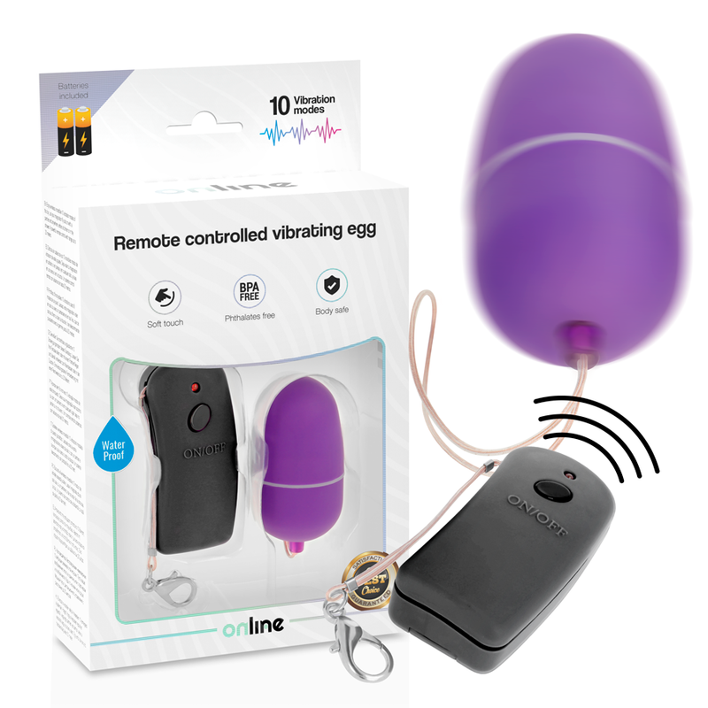 ONLINE – REMOTE CONTROLLED VIBRATING EGG PURPLE