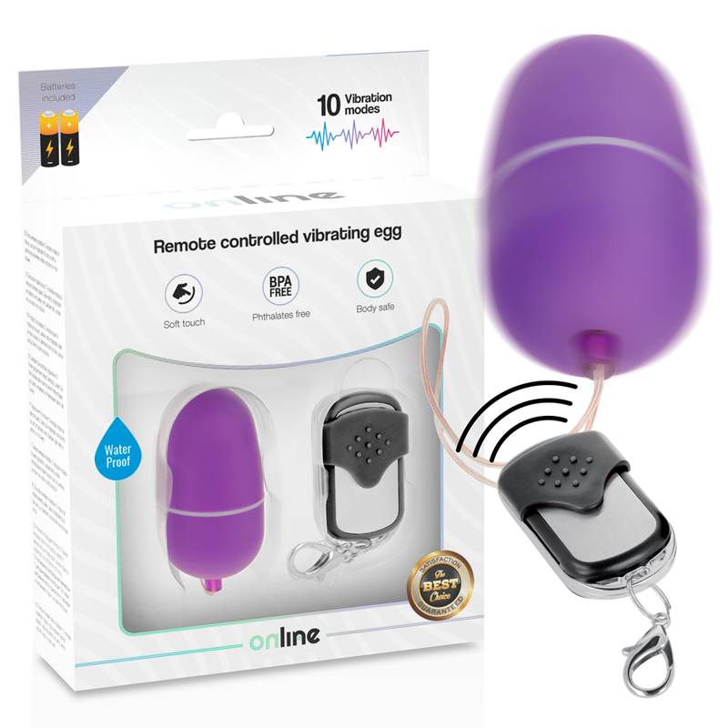 ONLINE – REMOTE CONTROL VIBRATING EGG M PURPLE