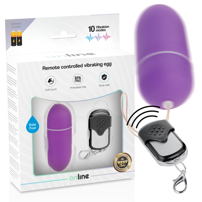 ONLINE – REMOTE CONTROL VIBRATING EGG L PURPLE