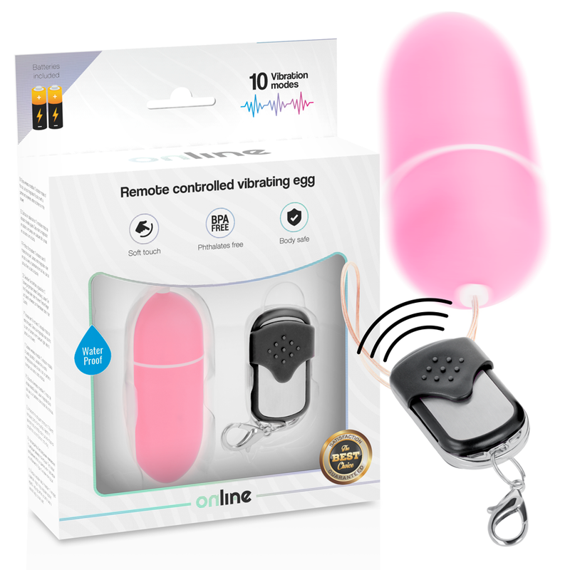 ONLINE – REMOTE CONTROL VIBRATING EGG L PINK
