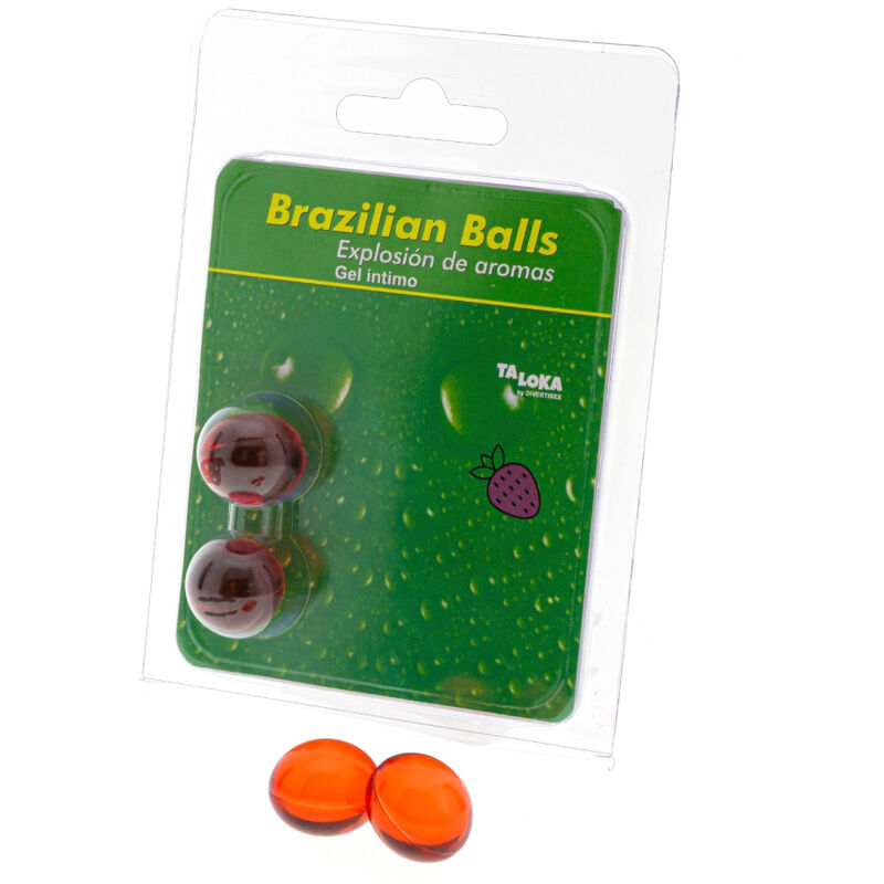 TALOKA – 2 BRAZILIAN BALLS STRAWBERRY INTIMATE GEL
