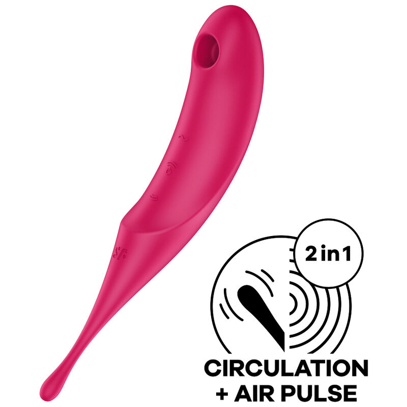 SATISFYER TWIRLING PRO ESTIMULADOR Y VIBRADOR – ROJO