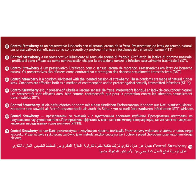 CONTROL – ADAPTA STRAWBERRY CONDOMS 144 UNITS